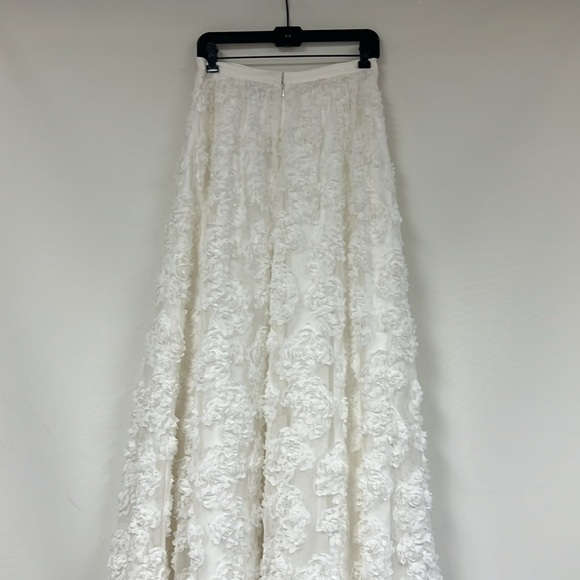 Adrianna papell BLACK & WHITE rosette flare long skirt - Picture 6 of 10